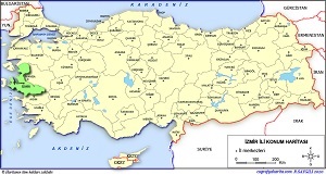 İzmir İli Lokasyon Haritası