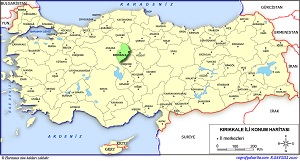Kırıkkale İli Lokasyon Haritası