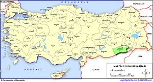 Mardin İli Lokasyon Haritası