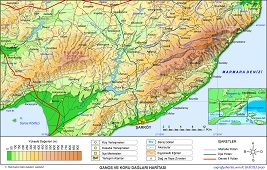 Koru ve Ganos Dağları (Tekirdağ) Haritası