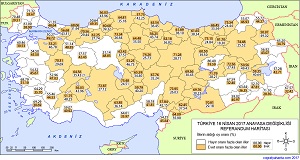 Türkiye 16 Nisan 2017 Referandum Haritası 2
